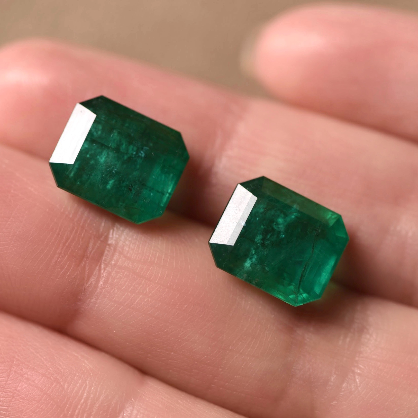 Morganite and Emerald